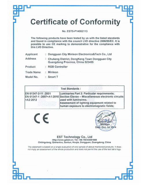 Certificato Smart-T